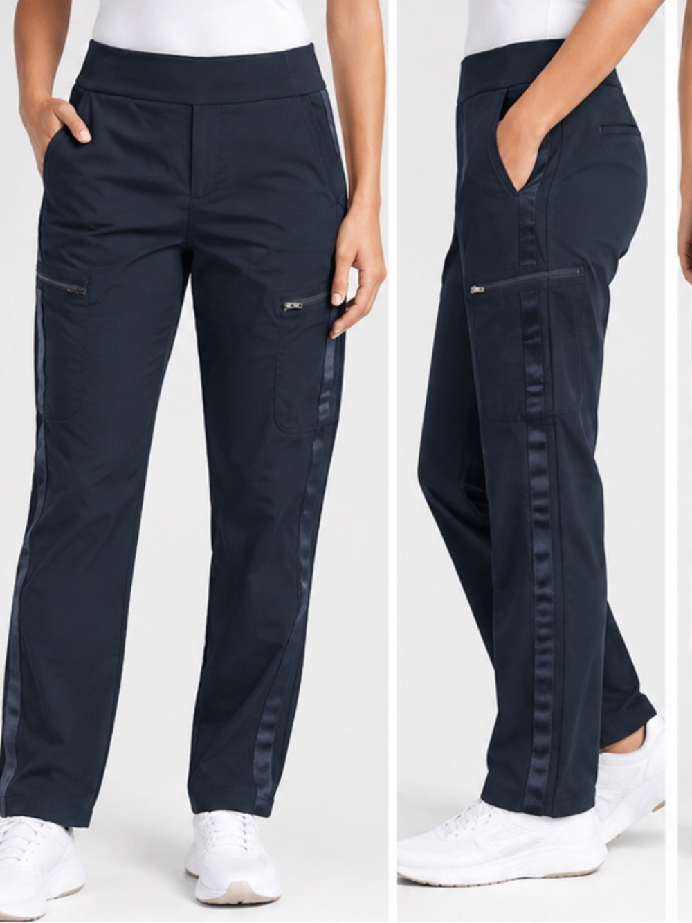 Athleta Dark Blue Cargo 6 pockets Pants size 6